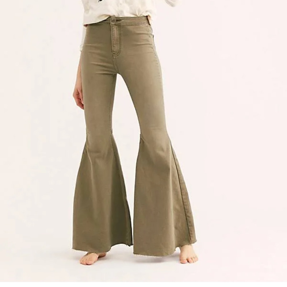 Free people just float on high rise flare jeans